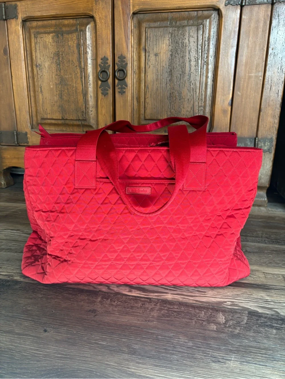Vera Bradley Quilted Red Tote Bag